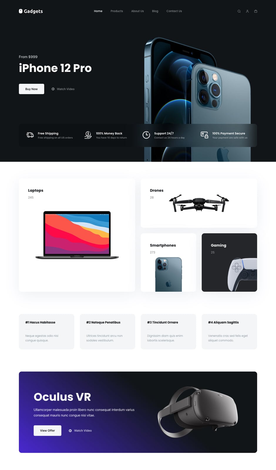 Gadgets 的 Blocksy 官方网站模板预览