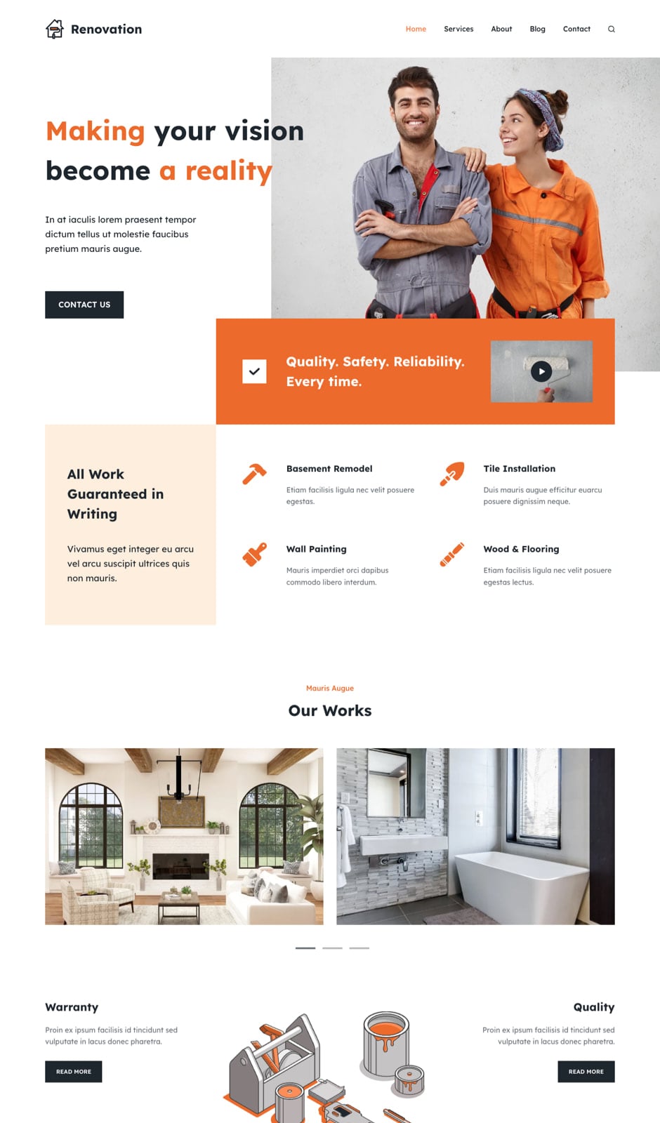 Renovation 的 Blocksy 官方网站模板预览